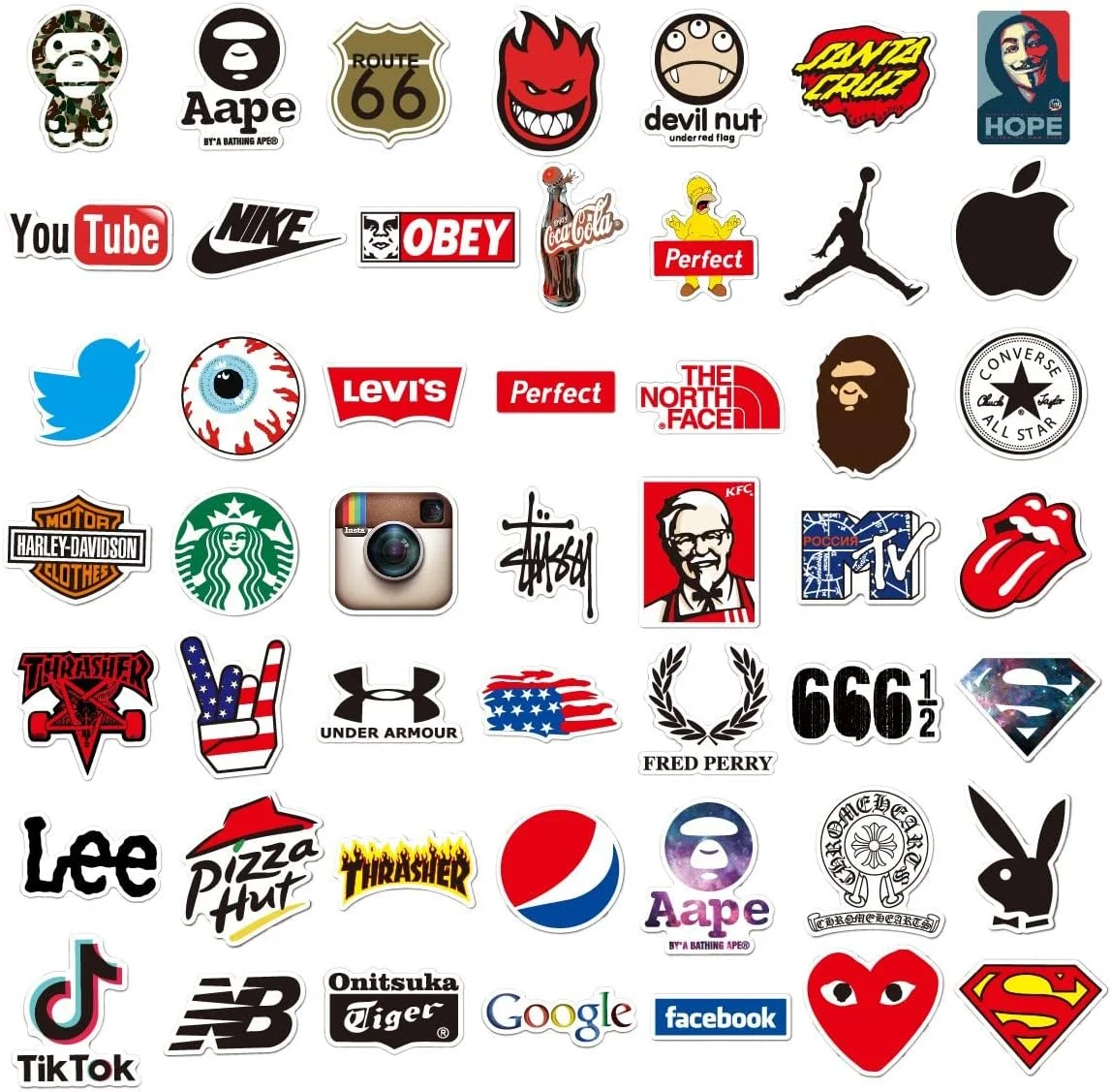 بسته 100 عددی استیکرهای ضد آب JunTen برای برچسب های لپ تاپ مد، بطری آب، ماشین، موتور سیکلت، دوچرخه، سپر، اسکیت بورد، چمدان، قاب گوشی، دکوراسیون DIY، آرم و کتاب بسته 100 عددی استیکرهای ضد آب JunTen برای برچسب های لپ تاپ مد، بطری آب، ماشین، موتور سیکلت، دوچرخه، سپر، اسکیت بورد، چمدان، قاب گوشی، دکوراسیون DIY، آرم و کتاب