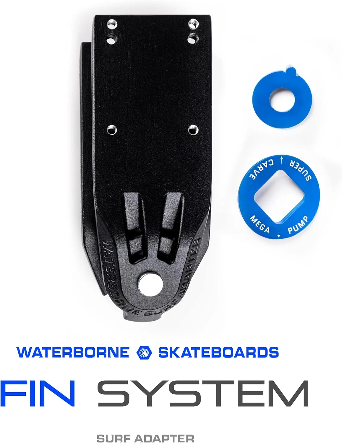 سیستم FIN اسکیتبوردهای WATERBORNE - آداپتور Surf and Rail - تراکهای Surfskate مناسب برای هر اسکیتبورد - تنظیم FINهای ثبت شده برای 3 حالت Surf Skate - تراک Carving برای Cruise و سواری مانند اسکیتبورد Surf سیستم FIN اسکیتبوردهای WATERBORNE - آداپتور Surf and Rail - تراکهای Surfskate مناسب برای هر اسکیتبورد - تنظیم FINهای ثبت شده برای 3 حالت Surf Skate - تراک Carving برای Cruise و سواری مانند اسکیتبورد Surf