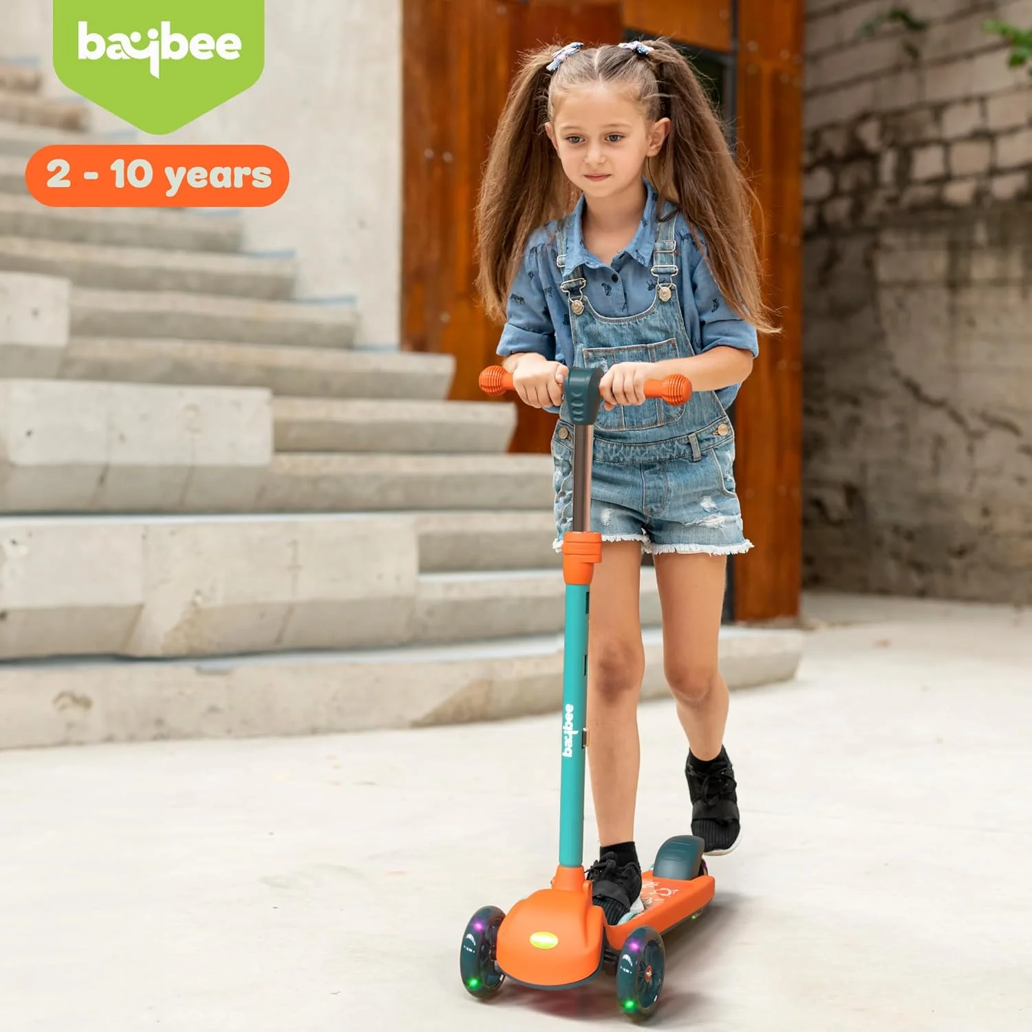 اسکوتر اسکیت طوفان Baybee Blaze برای کودکان، اسکوتر 3 چرخ بچه گانه با دسته قابل تنظیم در 4 ارتفاع، اسکوتر ضربه ای با چرخ های PU LED و ترمز عقب | اسکوتر دونده برای کودکان 3 تا 8 سال دختر و پسر اسکوتر اسکیت طوفان Baybee Blaze برای کودکان، اسکوتر 3 چرخ بچه گانه با دسته قابل تنظیم در 4 ارتفاع، اسکوتر ضربه ای با چرخ های PU LED و ترمز عقب | اسکوتر دونده برای کودکان 3 تا 8 سال دختر و پسر