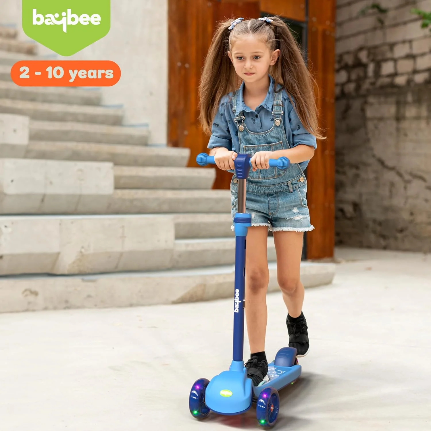 اسکوتر اسکیت طوفان Baybee Blaze برای کودکان، اسکوتر 3 چرخ کودکان با دسته قابل تنظیم در 4 ارتفاع، اسکوتر ضربه ای با چرخ های PU LED و ترمز عقب | اسکوتر رانر برای کودکان 3 تا 8 سال دختر پسر (آبی) اسکوتر اسکیت طوفان Baybee Blaze برای کودکان، اسکوتر 3 چرخ کودکان با دسته قابل تنظیم در 4 ارتفاع، اسکوتر ضربه ای با چرخ های PU LED و ترمز عقب | اسکوتر رانر برای کودکان 3 تا 8 سال دختر پسر (آبی)