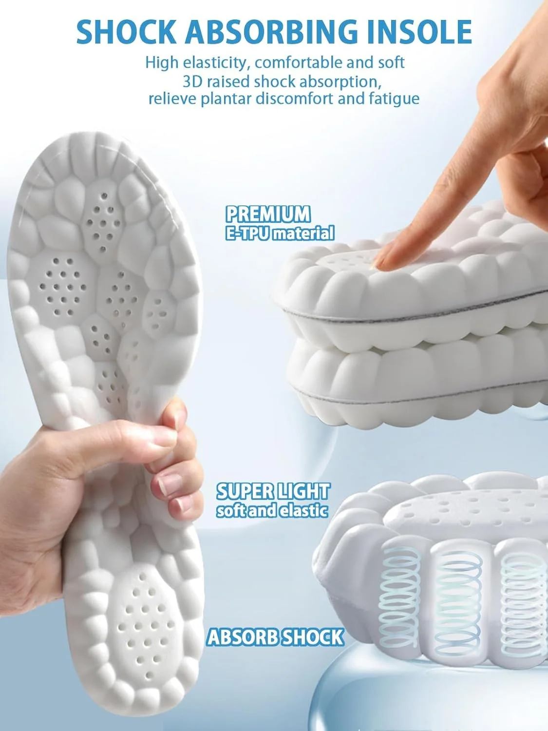 کفی ابری - کفی های فوم حافظه دار نرم برای مردان و زنان، کفی محافظت از پا با حس Cloudsole نرم، کفی های راحتی فوق العاده نرم 4D، کفی کفش ورزشی (مشکی، مردانه 4-4.5/زنانه 5.5-6) کفی ابری - کفی های فوم حافظه دار نرم برای مردان و زنان، کفی محافظت از پا با حس Cloudsole نرم، کفی های راحتی فوق العاده نرم 4D، کفی کفش ورزشی (مشکی، مردانه 4-4.5/زنانه 5.5-6)