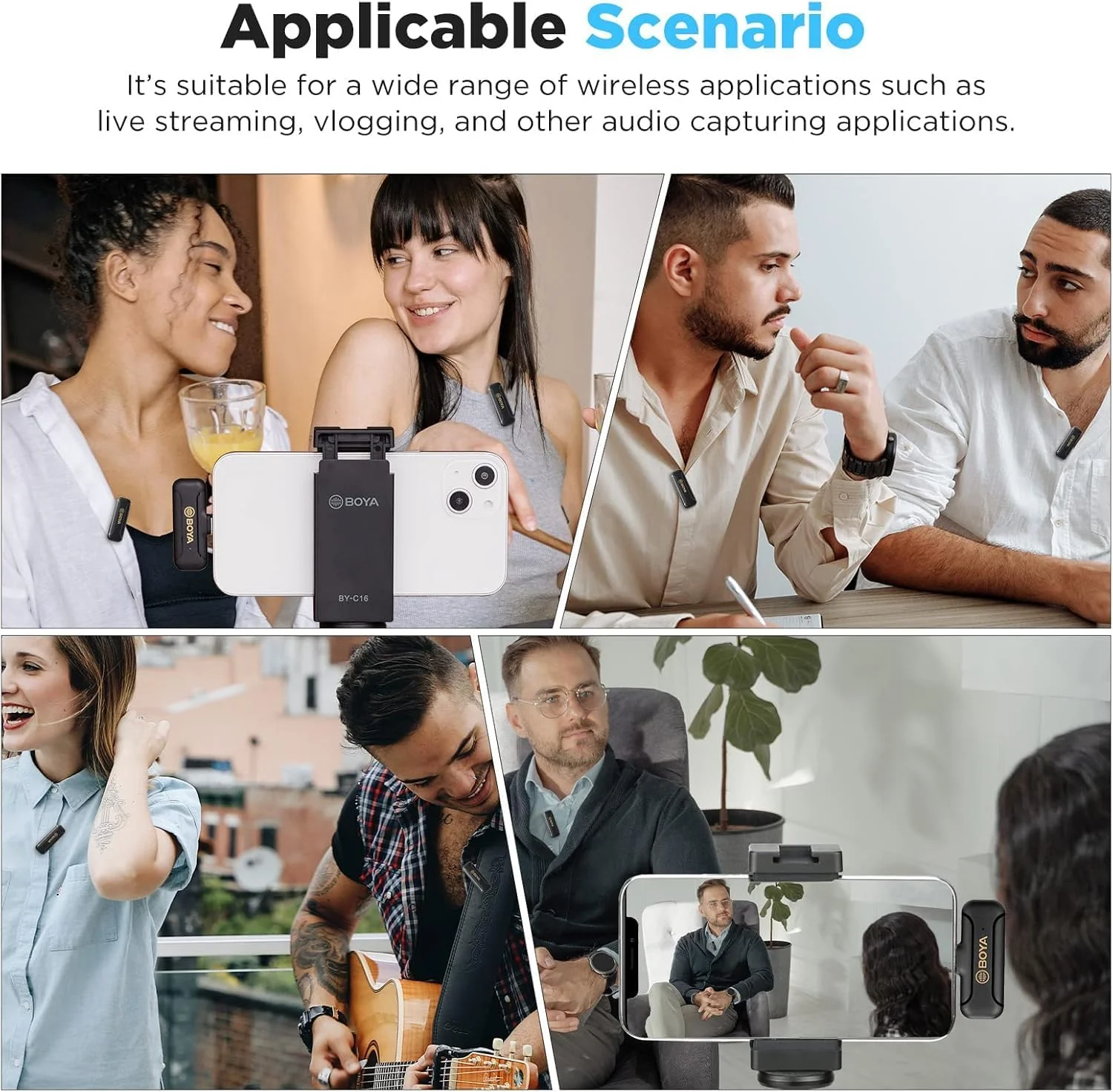 میکروفون یقه ای بی سیم KASTWAVE برای آیفون/آیپد، میکروفون گیره ای کوچک 2.4 گیگاهرتزی با قابلیت حذف نویز برای مصاحبه، پادکست ویدیویی، ولاگ، ضبط یوتیوب میکروفون یقه ای بی سیم KASTWAVE برای آیفون/آیپد، میکروفون گیره ای کوچک 2.4 گیگاهرتزی با قابلیت حذف نویز برای مصاحبه، پادکست ویدیویی، ولاگ، ضبط یوتیوب