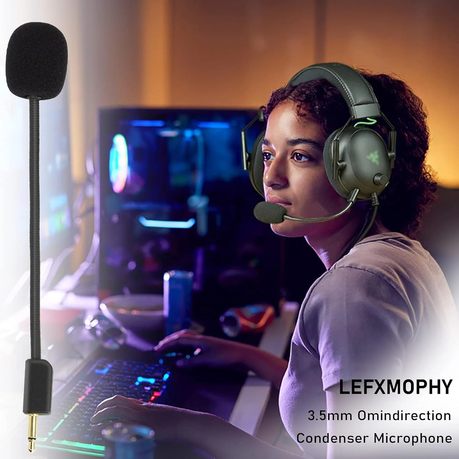 میکروفون جایگزین KASTWAVE برای هدست گیمینگ بی سیم Razer BlackShark V2 و V2 Pro - میکروفون بوم بازی جداشدنی 3.5 میلی متری با فوم میکروفون جایگزین KASTWAVE برای هدست گیمینگ بی سیم Razer BlackShark V2 و V2 Pro - میکروفون بوم بازی جداشدنی 3.5 میلی متری با فوم