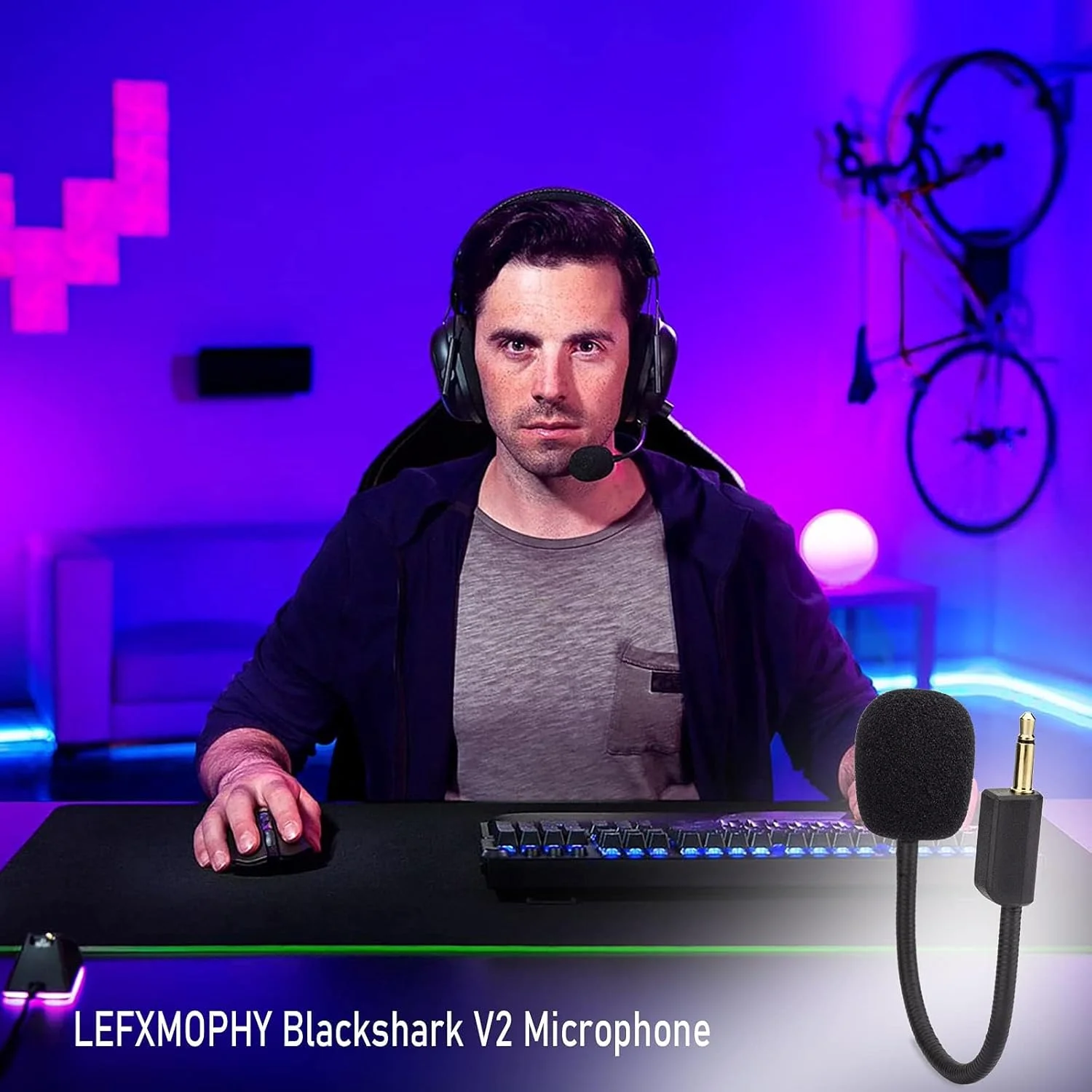 میکروفون جایگزین KASTWAVE برای هدست گیمینگ بی سیم Razer BlackShark V2 و V2 Pro - میکروفون بوم بازی جداشدنی 3.5 میلی متری با فوم میکروفون جایگزین KASTWAVE برای هدست گیمینگ بی سیم Razer BlackShark V2 و V2 Pro - میکروفون بوم بازی جداشدنی 3.5 میلی متری با فوم