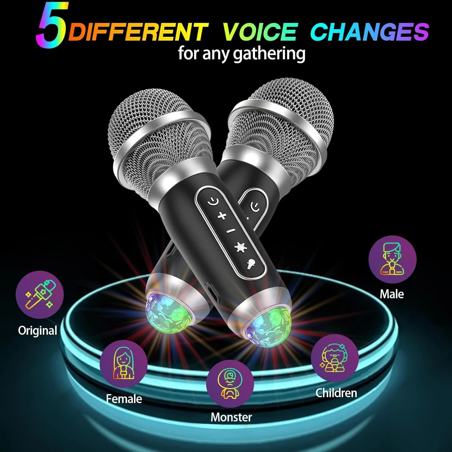 دستگاه کارائوکه، اسپیکر کارائوکه بلوتوث قابل حمل با 2 میکروفون بی سیم، دستگاه آواز خواندن با سیستم PA، پشتیبانی از AUX/USB/TF، برای مهمانی های خانگی در فضای داخلی/خارجی دستگاه کارائوکه، اسپیکر کارائوکه بلوتوث قابل حمل با 2 میکروفون بی سیم، دستگاه آواز خواندن با سیستم PA، پشتیبانی از AUX/USB/TF، برای مهمانی های خانگی در فضای داخلی/خارجی