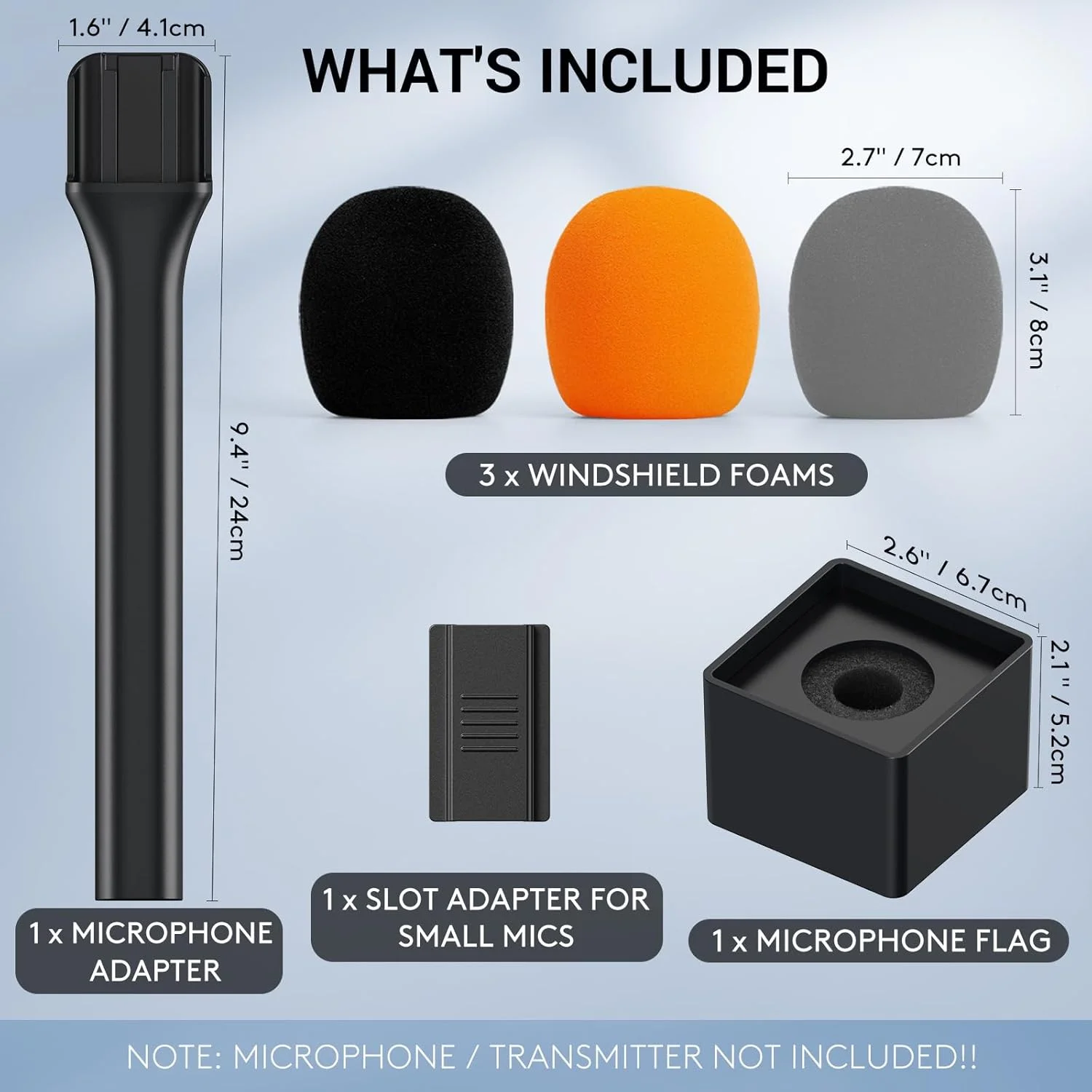 آداپتور دستی وایرلس TONOR برای DJI Mic، Rode Wireless GO 1/2، Rode Wireless Me/Pro، آداپتور میکروفون دستی برای مصاحبه، ولاگ، TikTok YouTube، TP20