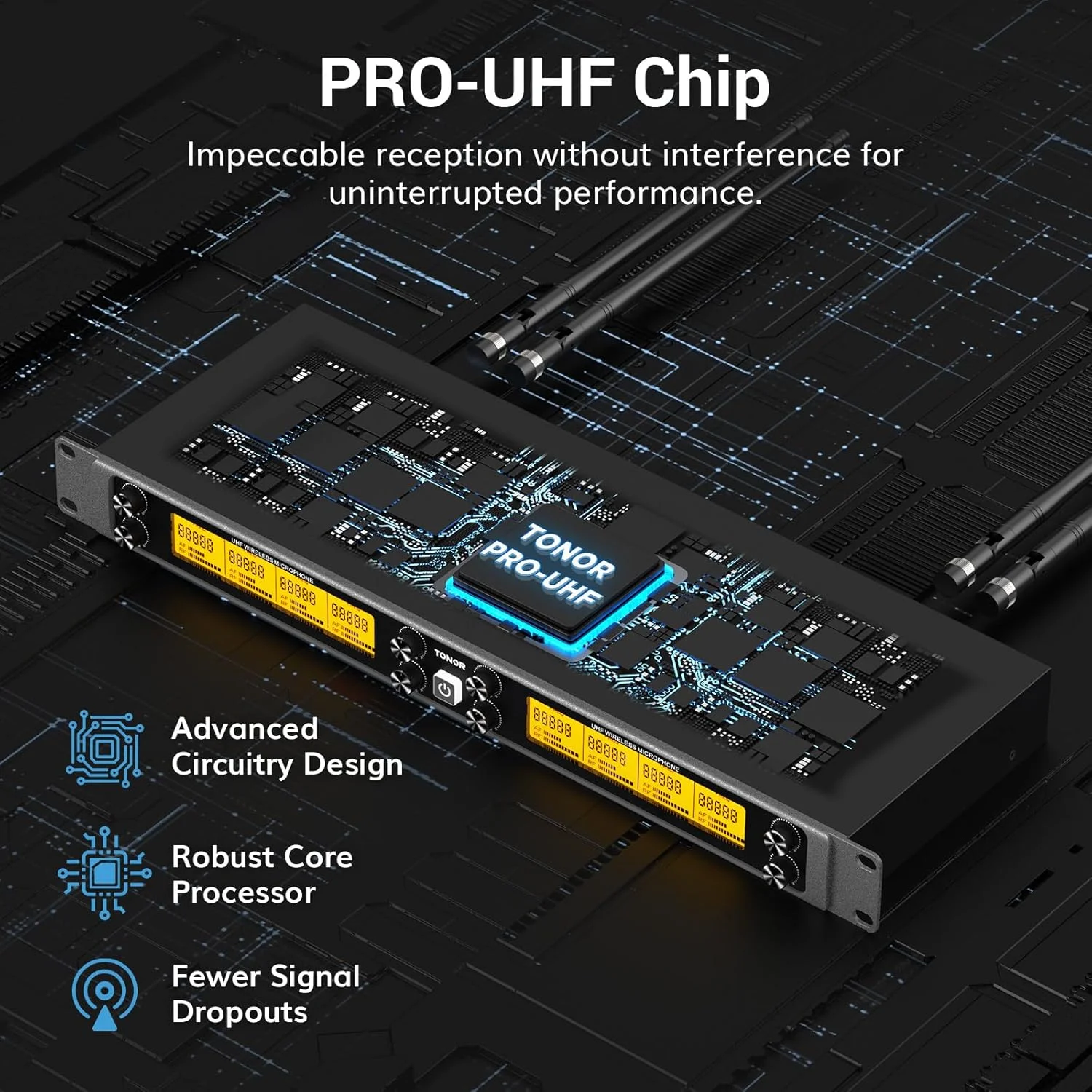 سیستم میکروفون بی سیم TONOR، میکروفون بی سیم UHF 12 کاناله، 8 میکروفون دستی فلزی دینامیک با گیرنده، برد 295 فوت، 8x12 فرکانس UHF، قطع صدا میکروفون، ایده آل برای آواز خواندن در کلیسا، کارائوکه، تمرین TW880