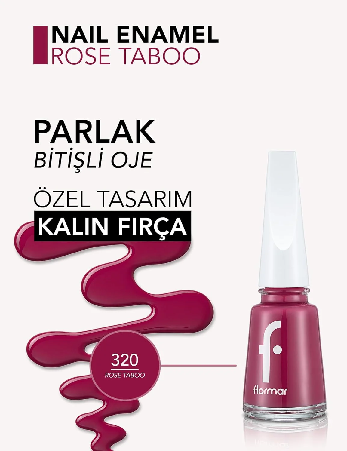 لاک ناخن کلاسیک F/M با فرمول جدید و بهبود یافته و برس ضخیم تر - 320 Rose Taboo لاک ناخن کلاسیک F/M با فرمول جدید و بهبود یافته و برس ضخیم تر - 320 Rose Taboo