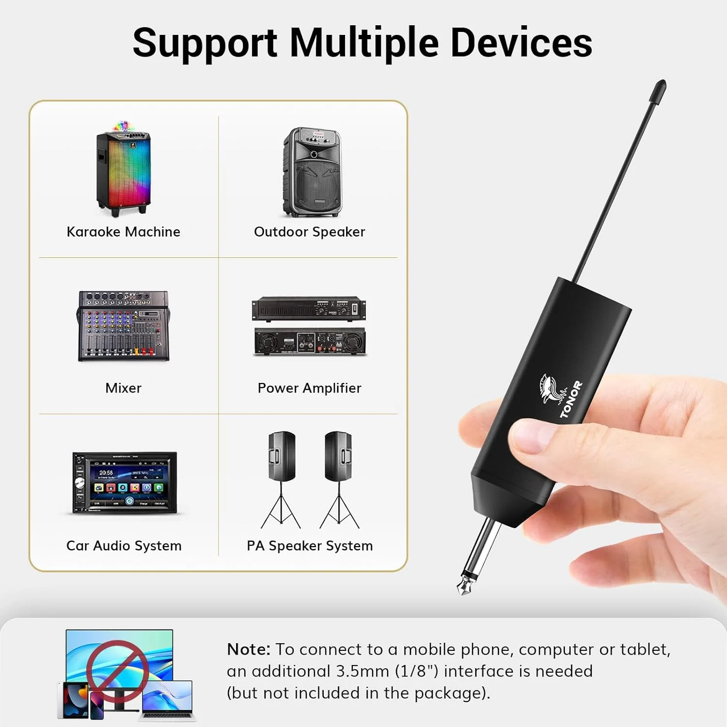 سیستم میکروفون بی سیم UHF تونور با دو میکروفون هدست/میکروفون یقه ای لاوالیر، فرستنده های Bodypack، گیرنده مینی قابل شارژ، 2x15 کانال برد 200 فوت، برای ضبط سخنرانی بلندگوی PA سیستم میکروفون بی سیم UHF تونور با دو میکروفون هدست/میکروفون یقه ای لاوالیر، فرستنده های Bodypack، گیرنده مینی قابل شارژ، 2x15 کانال برد 200 فوت، برای ضبط سخنرانی بلندگوی PA