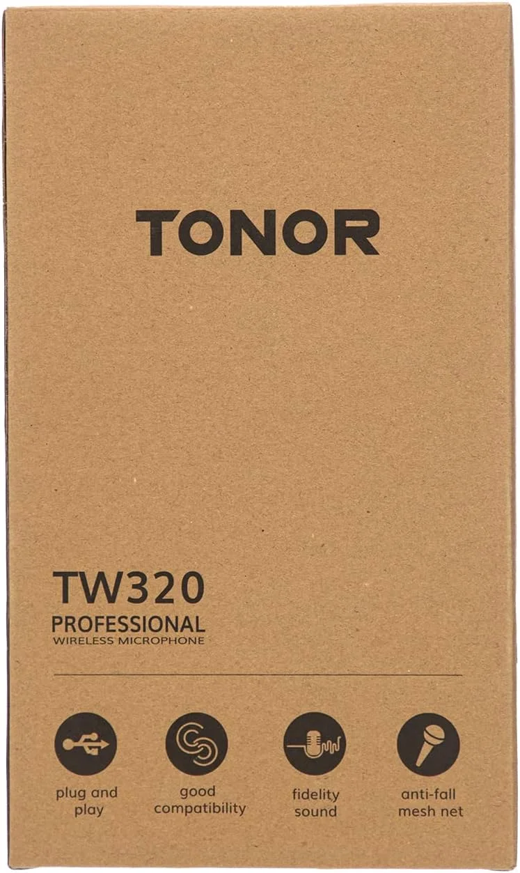 میکروفون بی سیم TONOR، سیستم میکروفون دینامیکی قابل حمل UHF در فلز بی سیم، خروجی 1/4 اینچی برای آمپلی فایر میکروفون بی سیم TONOR، سیستم میکروفون دینامیکی قابل حمل UHF در فلز بی سیم، خروجی 1/4 اینچی برای آمپلی فایر