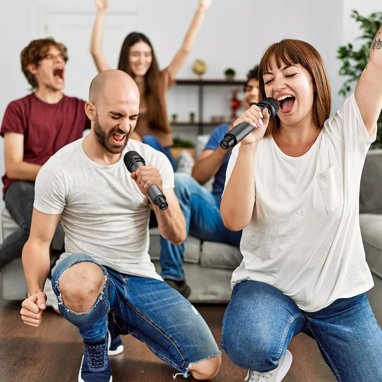 میکروفون بی سیم TONOR، سیستم میکروفون دستی دینامیک بی سیم UHF فلزی با گیرنده قابل شارژ، خروجی 1/4 اینچی برای آمپلی فایر، سیستم PA، دستگاه کارائوکه، 60 متر، خاکستری میکروفون بی سیم TONOR، سیستم میکروفون دستی دینامیک بی سیم UHF فلزی با گیرنده قابل شارژ، خروجی 1/4 اینچی برای آمپلی فایر، سیستم PA، دستگاه کارائوکه، 60 متر، خاکستری