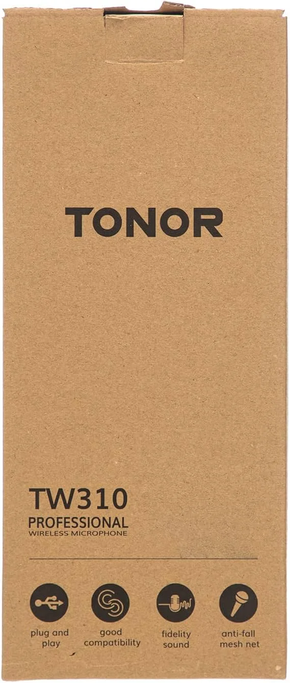 میکروفون بی سیم TONOR، سیستم میکروفون دستی بی سیم فلزی UHF با گیرنده، برای کارائوکه، آواز خواندن، مهمانی، عروسی، دی جی، سخنرانی، 60 متر (TW320) مشکی میکروفون بی سیم TONOR، سیستم میکروفون دستی بی سیم فلزی UHF با گیرنده، برای کارائوکه، آواز خواندن، مهمانی، عروسی، دی جی، سخنرانی، 60 متر (TW320) مشکی