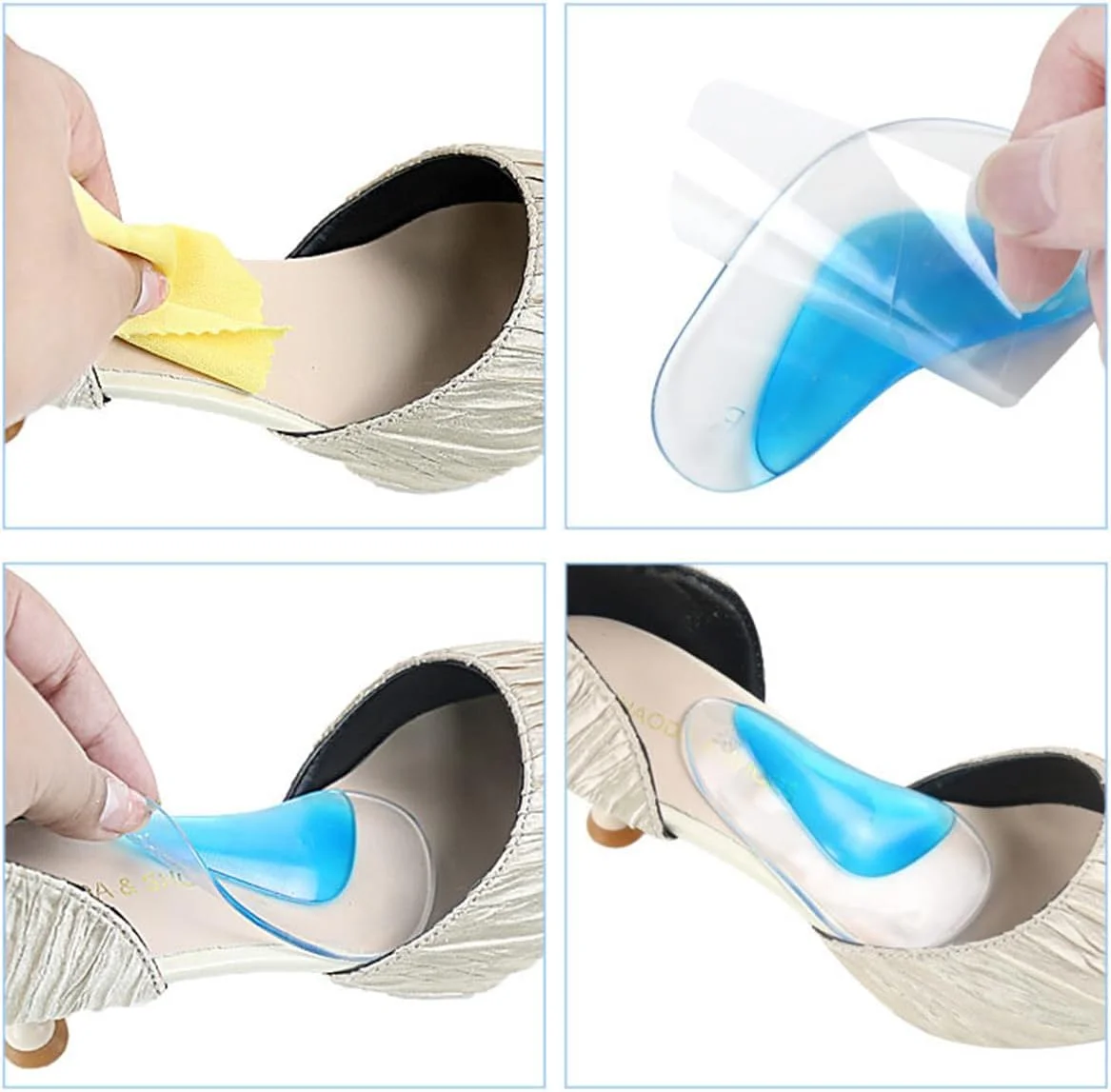 ای سی وی وی 6 جفت کفی طبی برای کف پای صاف، پد کفی ژله ای ارتوتیک برای تسکین درد و فشار، پدهای نرم پا بالشتک های پا درج کفش راحت