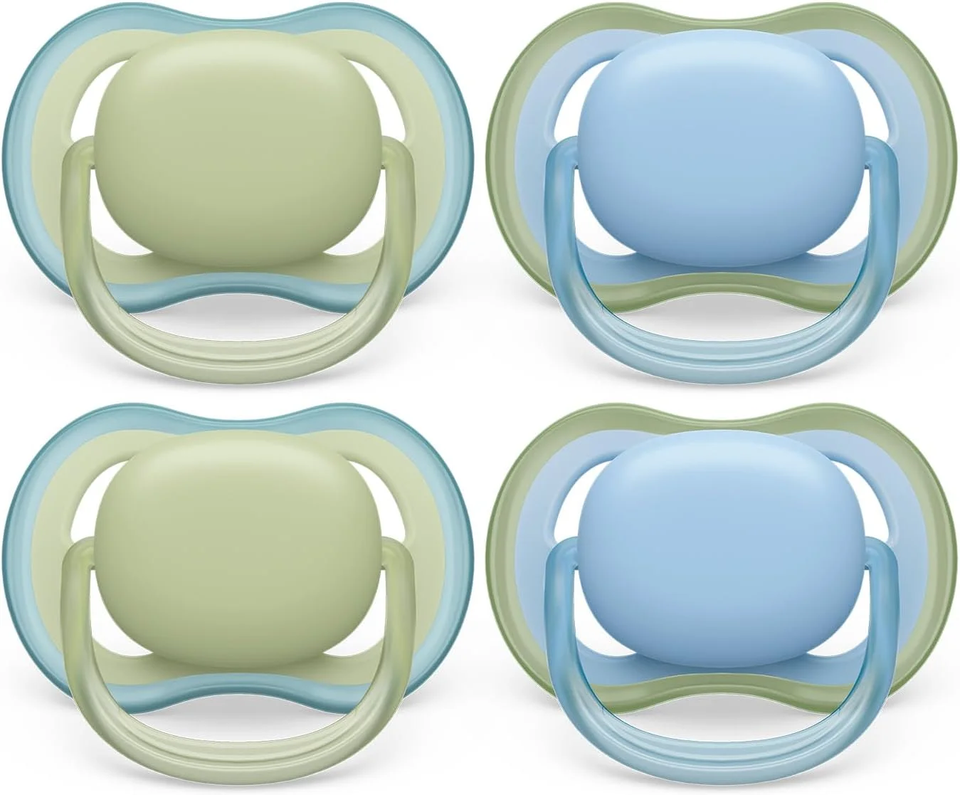 پستانک الترا ایر اونت فیلیپس - 4 عدد پستانک سبک و قابل تنفس برای نوزادان 0 تا 6 ماهه، فاقد BPA با جعبه حمل استریل کننده، SCF085/48