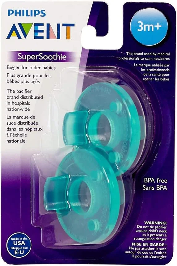 پستانک ارتودنسی اونت فیلیپس مدل Super Soothie، سبز، 3+ ماه، بسته 2 عددی، SCF192/05