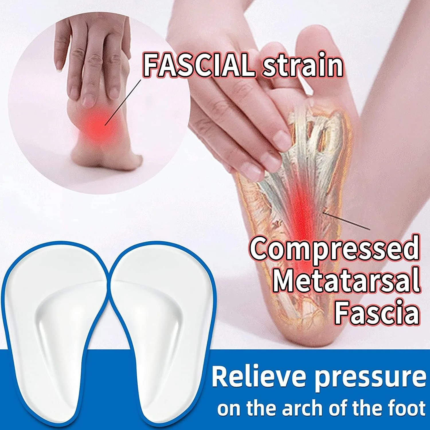 کفی طبی ELECDON برای مردان و زنان، پد سیلیکونی افزایش قد کفش برای پرونیشن اصلاحی، بالشتک کفش برای تراز کردن پا، درد زانوی ضربدری، پاهای پرانتزی