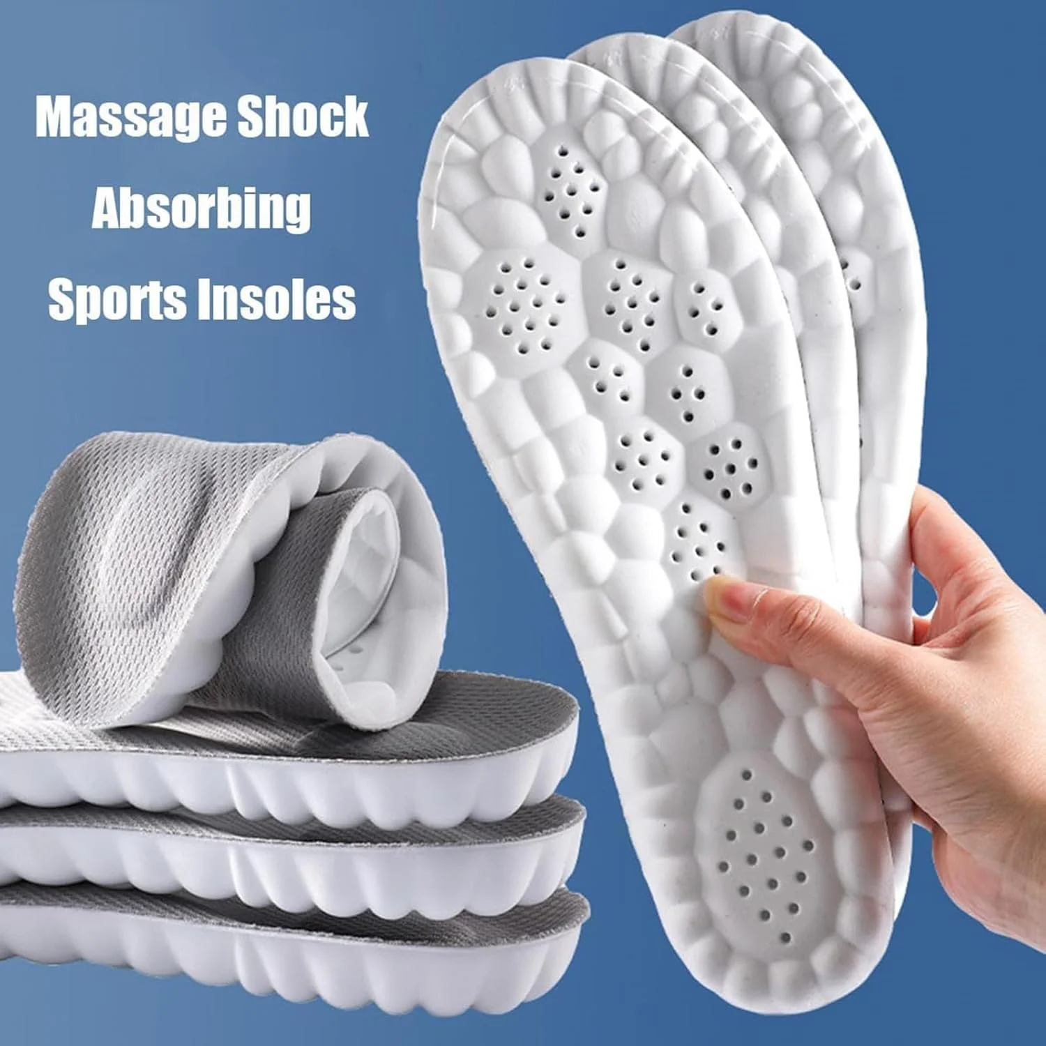 کفی طبی فوت استر، کفی کفش فوم نرم و تنفسی، کفی های ماساژ ارتوپدی فوت استریپس با پشتیبانی از قوس (A+ 4 جفت، 37-38) کفی طبی فوت استر، کفی کفش فوم نرم و تنفسی، کفی های ماساژ ارتوپدی فوت استریپس با پشتیبانی از قوس (A+ 4 جفت، 37-38)