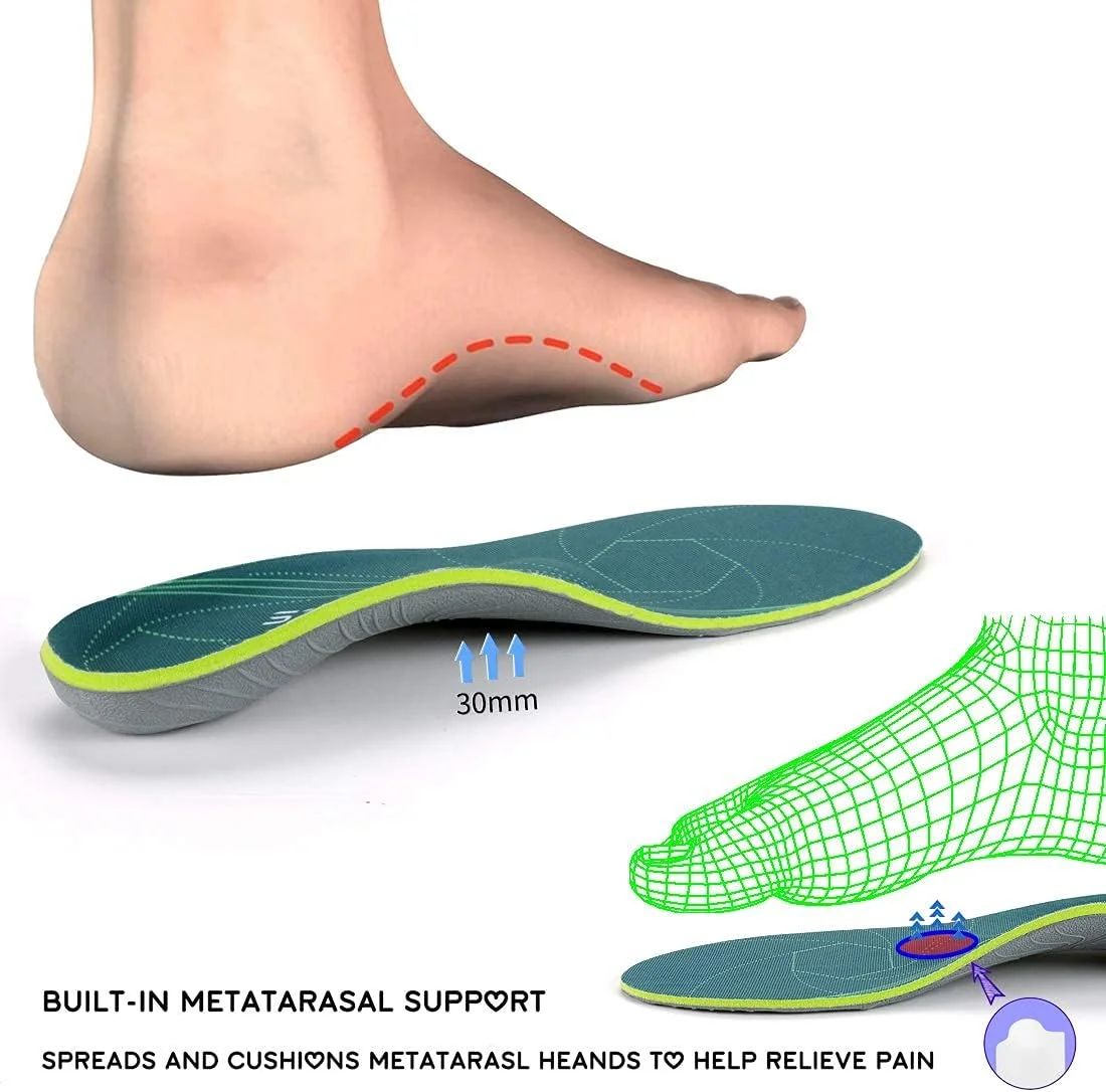 کفی طبی ارتوتیک برای پلانتار فاسایتی، پشتیبانی از قوس پا، تسکین درد پاشنه پا، جذب شوک، کفی راحت، سبز، سایز UK-7-26CM--10.25" کفی طبی ارتوتیک برای پلانتار فاسایتی، پشتیبانی از قوس پا، تسکین درد پاشنه پا، جذب شوک، کفی راحت، سبز، سایز UK-7-26CM--10.25"