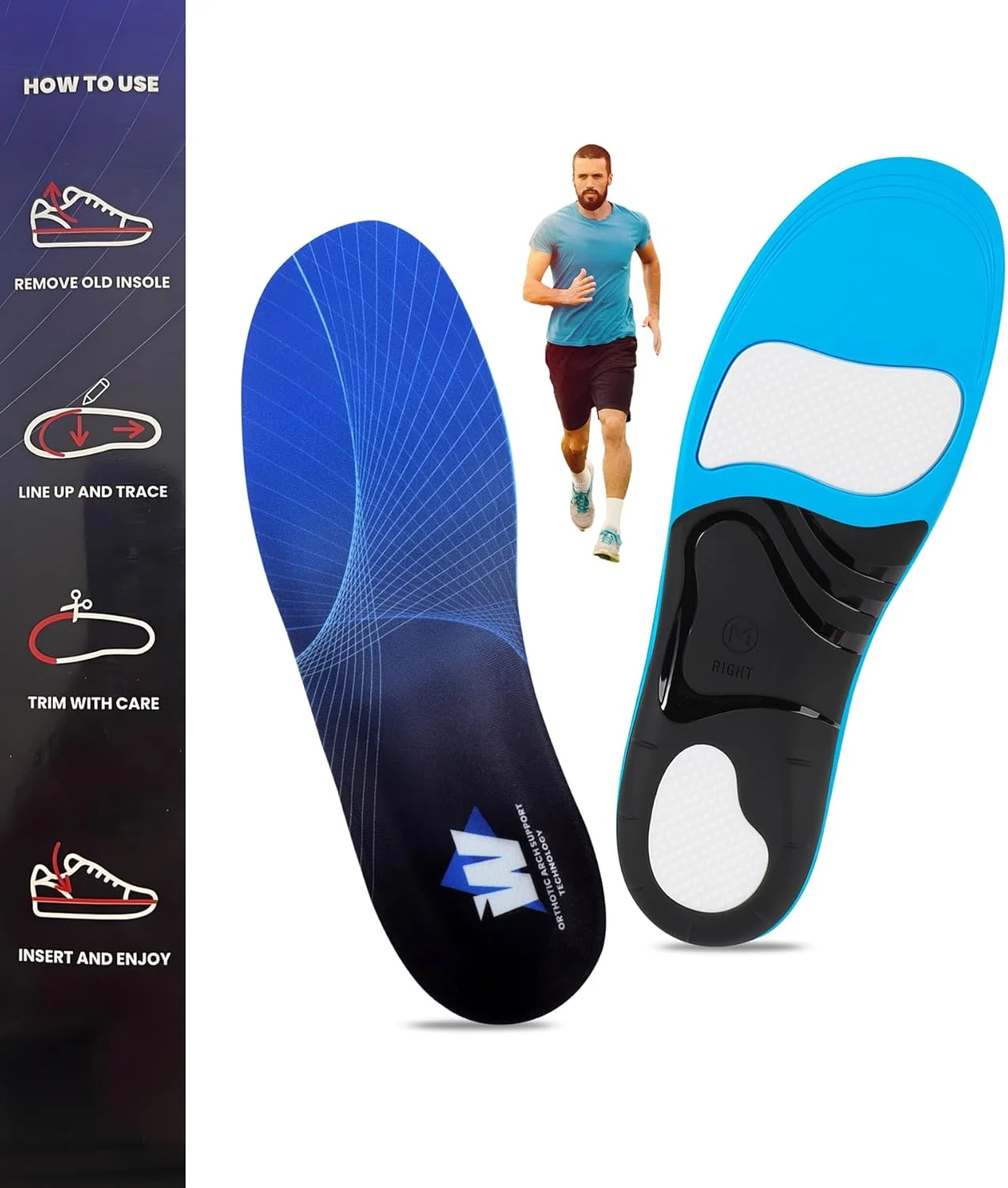 کفی طبی مردانه، کفی های پلانتار فاسایتیس، کفی های راحت برای پیاده روی/کوهنوردی، کفی های ارتوتیک با پشتیبانی از قوس پا، کفی های طبی برای صافی کف پا، درد پاشنه و جذب شوک (XL (M11-12.5)) کفی طبی مردانه، کفی های پلانتار فاسایتیس، کفی های راحت برای پیاده روی/کوهنوردی، کفی های ارتوتیک با پشتیبانی از قوس پا، کفی های طبی برای صافی کف پا، درد پاشنه و جذب شوک (XL (M11-12.5))