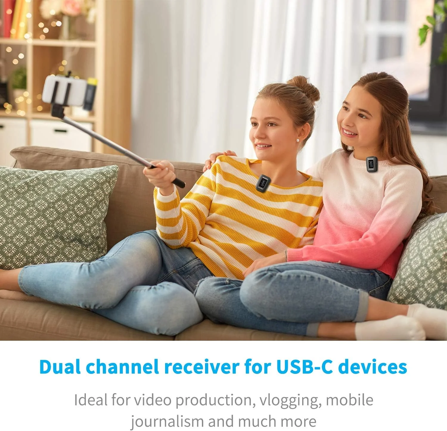 سیستم میکروفون یقه ای بی سیم USB-C سارامونیک برای پخش زنده، Blink500 Pro B6 میکروفون دوگانه برای گوشی های هوشمند سامسونگ گلکسی هواوی گوگل پیکسل برای ویدیوهای یوتیوب فیسبوک ولاگ سیستم میکروفون یقه ای بی سیم USB-C سارامونیک برای پخش زنده، Blink500 Pro B6 میکروفون دوگانه برای گوشی های هوشمند سامسونگ گلکسی هواوی گوگل پیکسل برای ویدیوهای یوتیوب فیسبوک ولاگ
