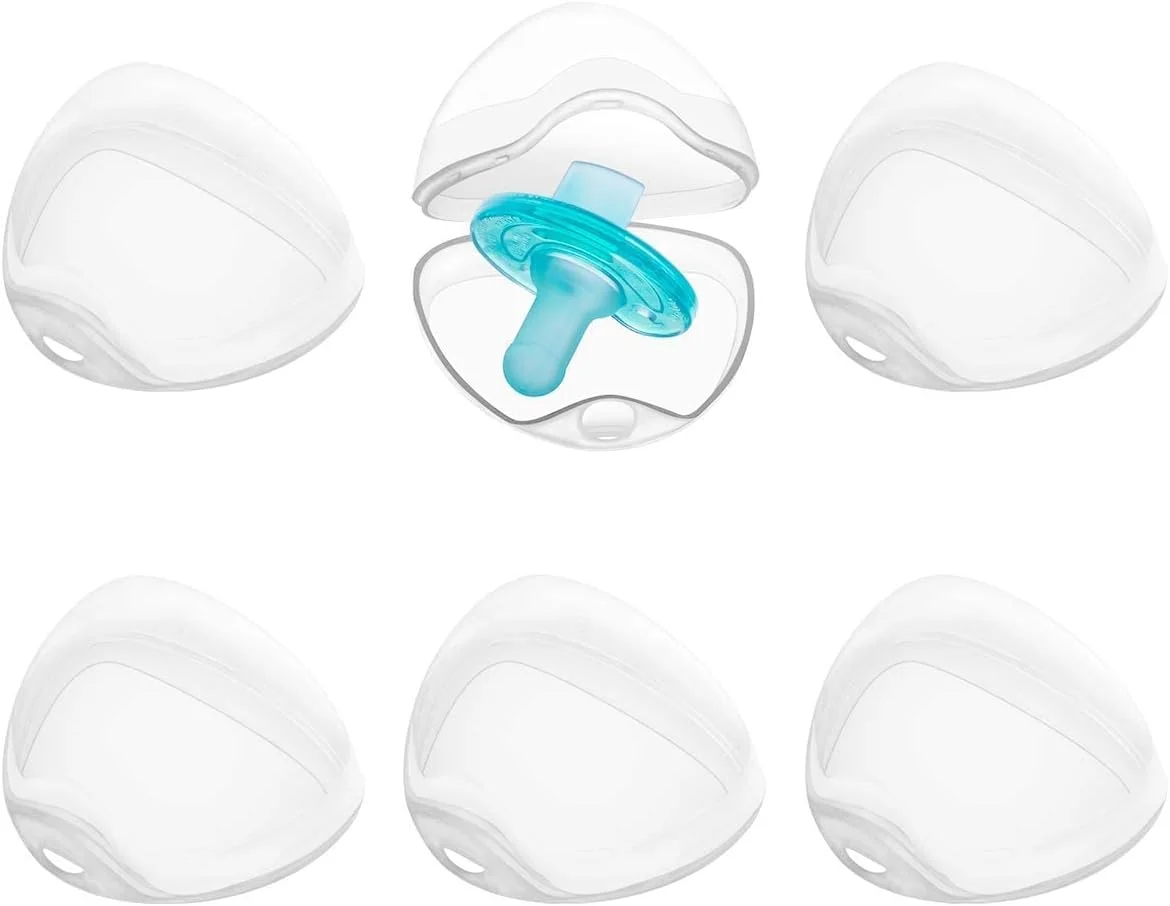 جعبه پستانک LODROC، جا پستانکی، گیره پستانک، جعبه پستانک، لوازم جانبی پستانک 6 عددی شفاف جعبه پستانک LODROC، جا پستانکی، گیره پستانک، جعبه پستانک، لوازم جانبی پستانک 6 عددی شفاف