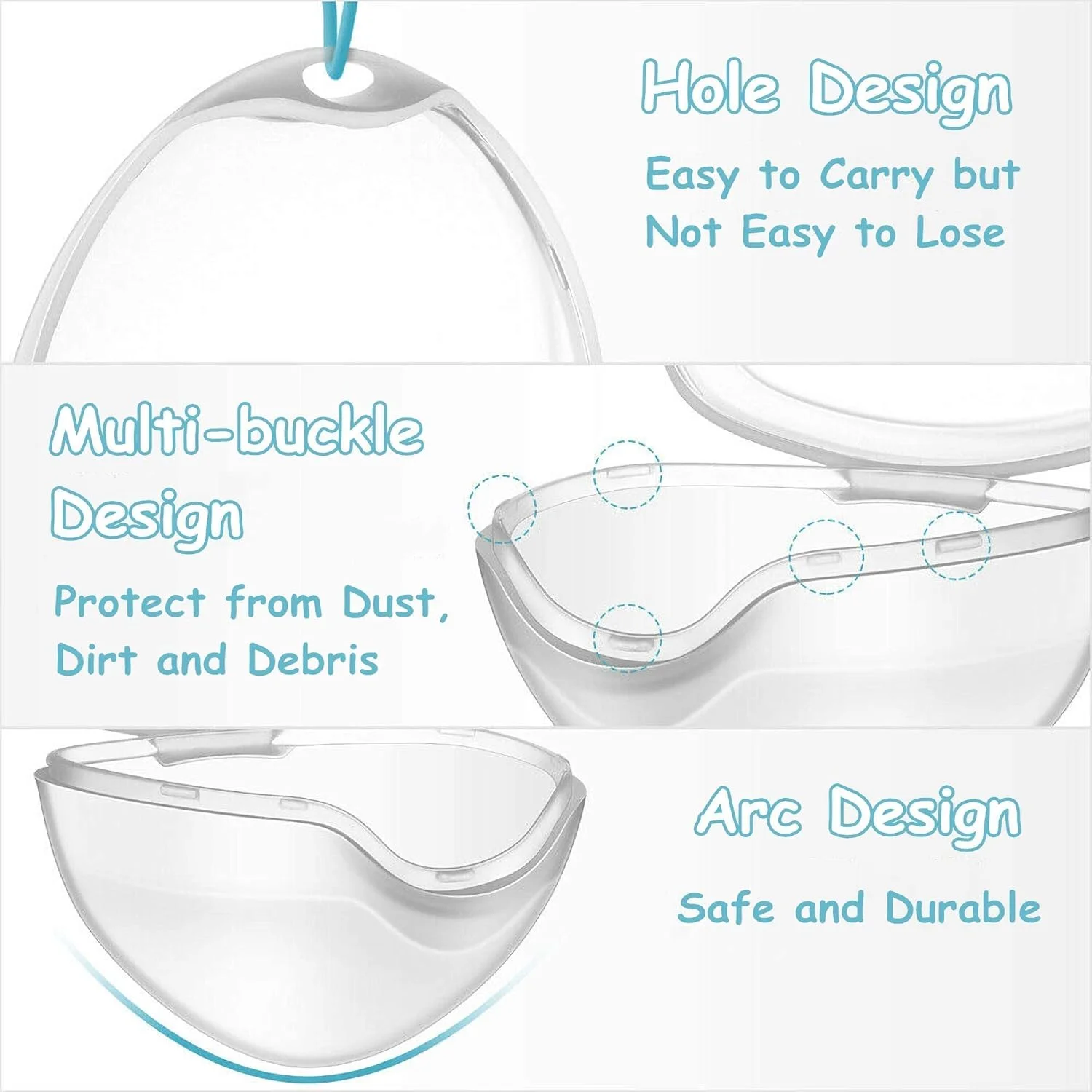 جعبه پستانک LODROC، جا پستانکی، گیره پستانک، جعبه پستانک، لوازم جانبی پستانک 6 عددی شفاف جعبه پستانک LODROC، جا پستانکی، گیره پستانک، جعبه پستانک، لوازم جانبی پستانک 6 عددی شفاف