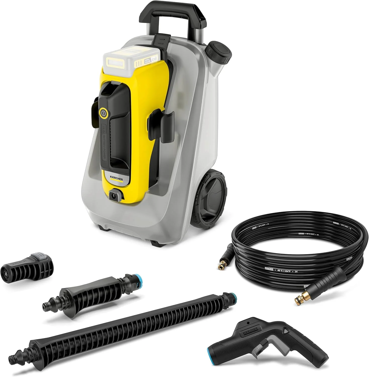 کارواش سیار پرمیوم Karcher OC 6-18 – دستگاه تمیز کننده قابل حمل بی سیم با مخزن آب یکپارچه برای دوچرخه، کمپینگ و باغ