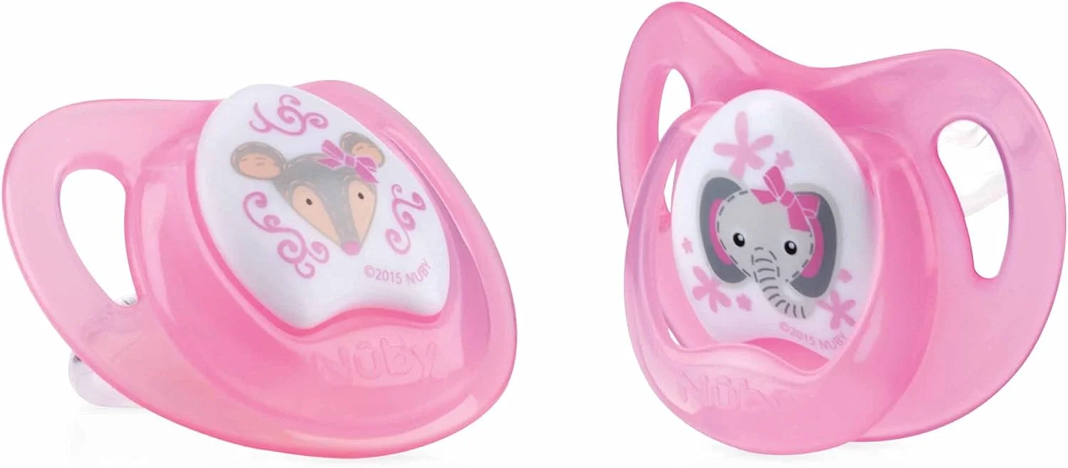پستانک ارتودنسی نرم سیلیکونی نوزاد نابی کامفورت، مناسب نوزادان 0 تا 6 ماه، 2 عدد - رنگ های متنوع
