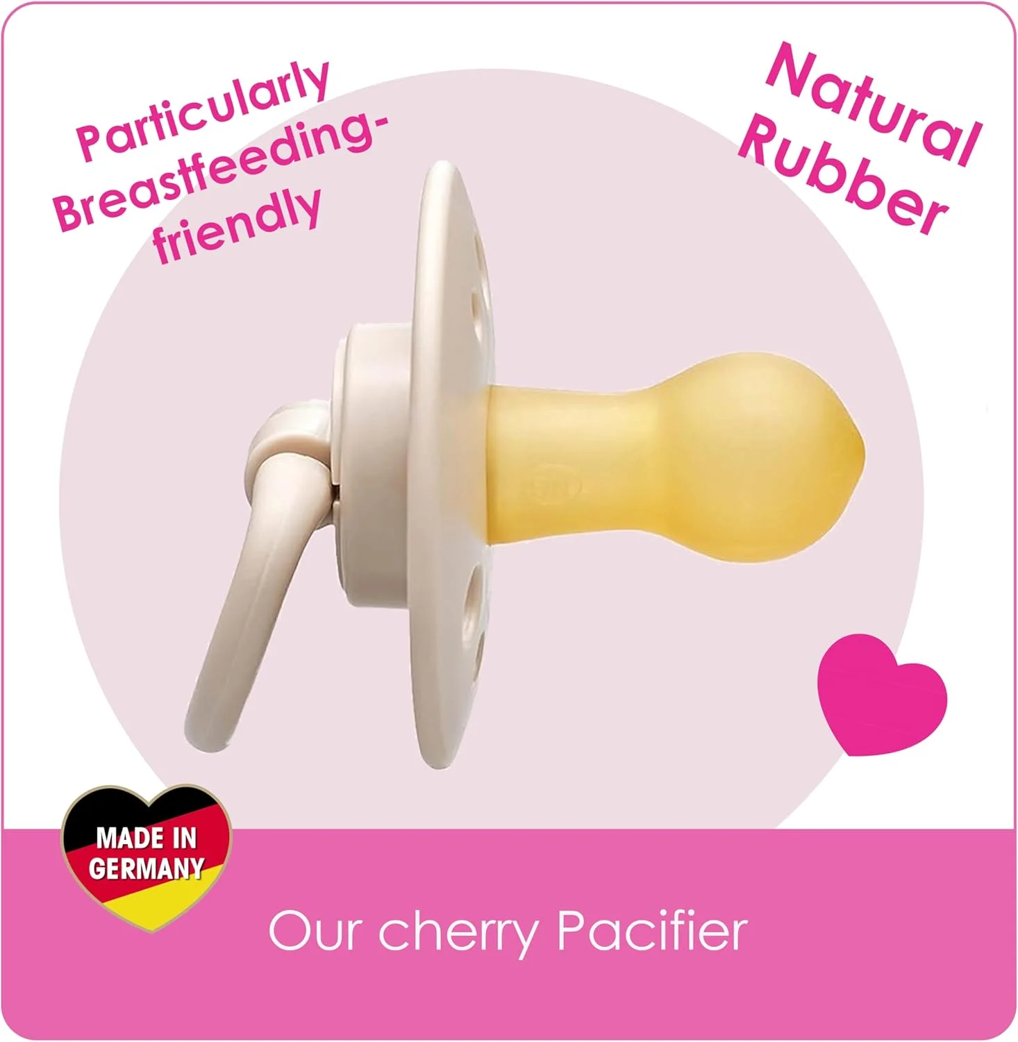 پستانک ارتودنسی نیپ مدل Cherry مناسب 0-6 ماه، 2 عددی، ساخته شده از 100% لاتکس طبیعی، بسیار نرم، فاقد BPA، آرامش بخش و تسکین دهنده نوزاد، بهترین انتخاب برای نوزادان شیرخوار، رنگ هلویی و صورتی، ساخت آلمان، دخترانه