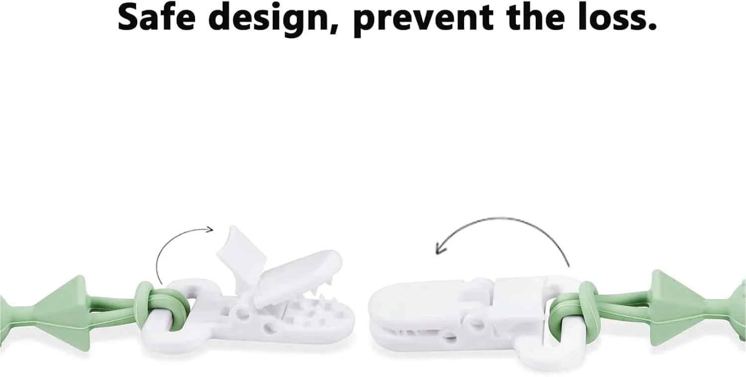 پک 7 عددی زنجیر پستانک سیلیکونی PandaEar - زنجیر پستانک با طراحی پیوسته برای پسران و دختران - زنجیر نگهدارنده پستانک جهانی برای اسباب بازی پک 7 عددی زنجیر پستانک سیلیکونی PandaEar - زنجیر پستانک با طراحی پیوسته برای پسران و دختران - زنجیر نگهدارنده پستانک جهانی برای اسباب بازی