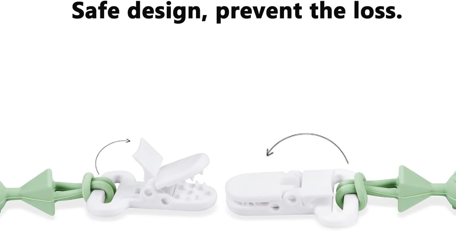 بند اسباب بازی و گیره پستانک سیلیکونی پاندا ایر، 8 عددی، بند پستانک سیلیکونی طرح دایناسور و گیره نگهدارنده پستانک با طراحی یک تکه برای نوزادان پسر و دختر بند اسباب بازی و گیره پستانک سیلیکونی پاندا ایر، 8 عددی، بند پستانک سیلیکونی طرح دایناسور و گیره نگهدارنده پستانک با طراحی یک تکه برای نوزادان پسر و دختر