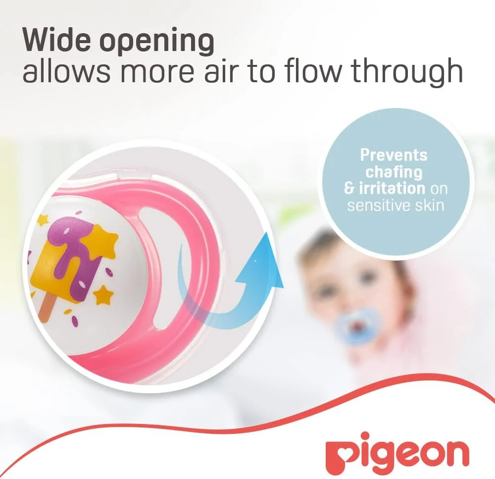 پستانک مینی لایت پیigeon، فوق العاده سبک وزن، سرپستانک سیلیکونی نرم، جریان هوای بیشتر، فاقد BPA، سایز M، 6+ ماه، شفاف پستانک مینی لایت پیigeon، فوق العاده سبک وزن، سرپستانک سیلیکونی نرم، جریان هوای بیشتر، فاقد BPA، سایز M، 6+ ماه، شفاف