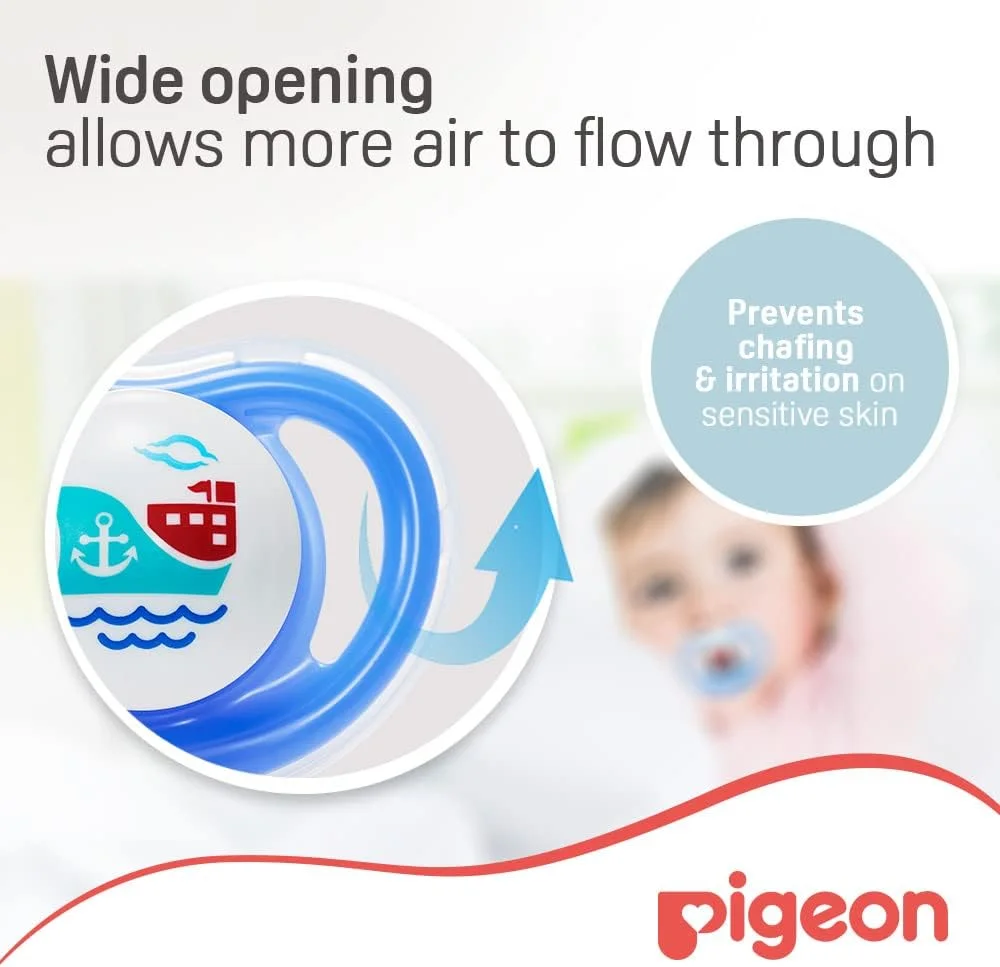 پستانک مینی لایت Pigeon، فوق العاده سبک وزن، سرپستانکی سیلیکونی نرم، جریان هوای بیشتر، فاقد BPA، سایز L، 12+ ماه، شفاف پستانک مینی لایت Pigeon، فوق العاده سبک وزن، سرپستانکی سیلیکونی نرم، جریان هوای بیشتر، فاقد BPA، سایز L، 12+ ماه، شفاف