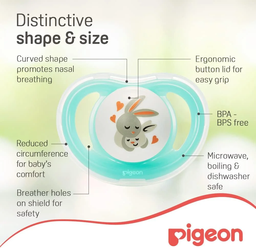 پستانک مینی لایت Pigeon، فوق العاده سبک وزن، سرپستانک سیلیکونی نرم، جریان هوای بیشتر، فاقد BPA، سایز S مناسب برای نوزادان دختر و پسر، 0+ ماه، شفاف پستانک مینی لایت Pigeon، فوق العاده سبک وزن، سرپستانک سیلیکونی نرم، جریان هوای بیشتر، فاقد BPA، سایز S مناسب برای نوزادان دختر و پسر، 0+ ماه، شفاف