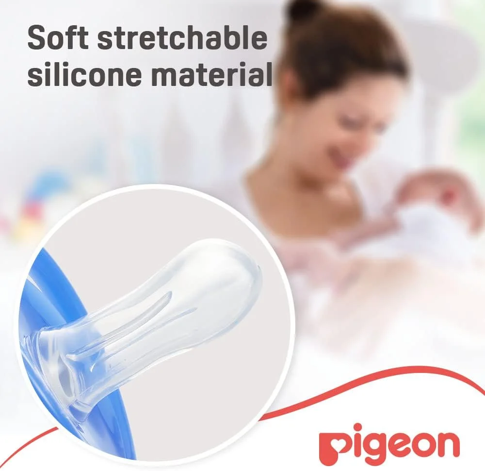 پستانک مینی لایت Pigeon، فوق العاده سبک وزن، سرپستانکی سیلیکونی نرم، جریان هوای بیشتر، فاقد BPA، سایز L، 12+ ماه، شفاف پستانک مینی لایت Pigeon، فوق العاده سبک وزن، سرپستانکی سیلیکونی نرم، جریان هوای بیشتر، فاقد BPA، سایز L، 12+ ماه، شفاف