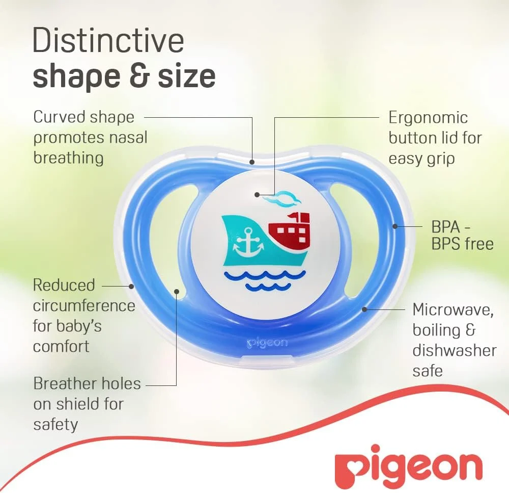 پستانک مینی لایت Pigeon، فوق العاده سبک وزن، سرپستانکی سیلیکونی نرم، جریان هوای بیشتر، فاقد BPA، سایز L، 12+ ماه، شفاف پستانک مینی لایت Pigeon، فوق العاده سبک وزن، سرپستانکی سیلیکونی نرم، جریان هوای بیشتر، فاقد BPA، سایز L، 12+ ماه، شفاف