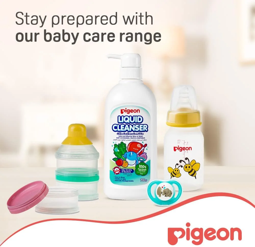 پستانک مینی لایت Pigeon، فوق العاده سبک، سرсили نرم، جریان هوای بیشتر، فاقد BPA، سایز M مناسب برای نوزادان 6+ ماه، شفاف پستانک مینی لایت Pigeon، فوق العاده سبک، سرсили نرم، جریان هوای بیشتر، فاقد BPA، سایز M مناسب برای نوزادان 6+ ماه، شفاف