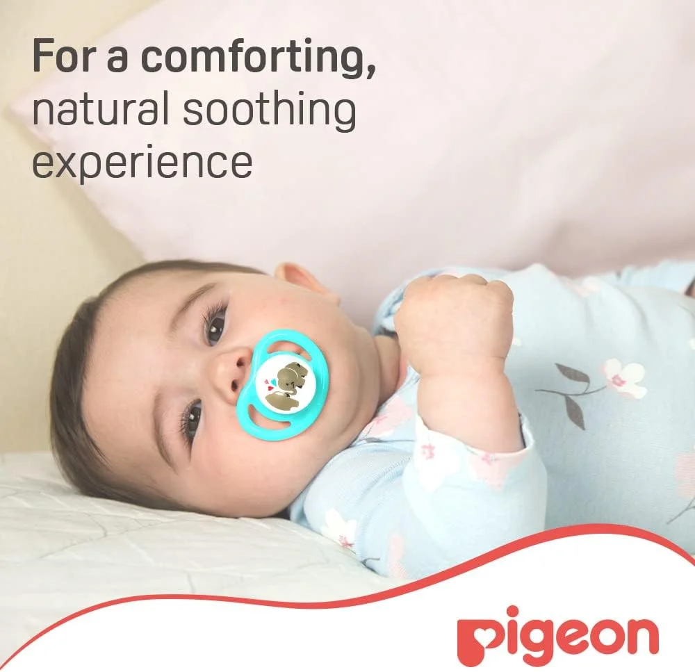 پستانک دوقلو مینی لایت Pigeon، فوق العاده سبک، سرپستانک سیلیکونی نرم، بدون BPA، سایز M