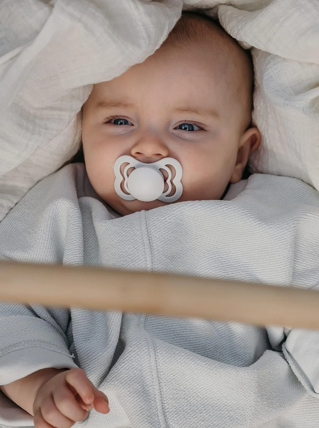 پستانک نوزاد BIBS Supreme بسته 2 عددی | ساخت دانمارک | پستانک سیلیکونی بدون BPA، متقارن، سایز 2 (6-18 ماه)، عاجی/رژگونه