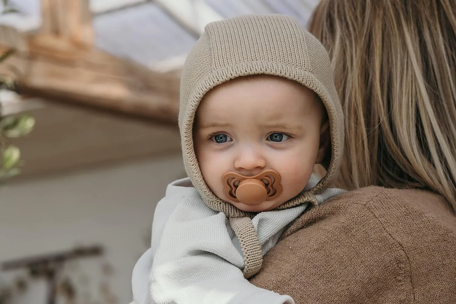 پستانک نوزاد BIBS Supreme بسته 2 عددی | ساخت دانمارک | پستانک سیلیکونی بدون BPA، متقارن، سایز 2 (6-18 ماه)، عاجی/رژگونه