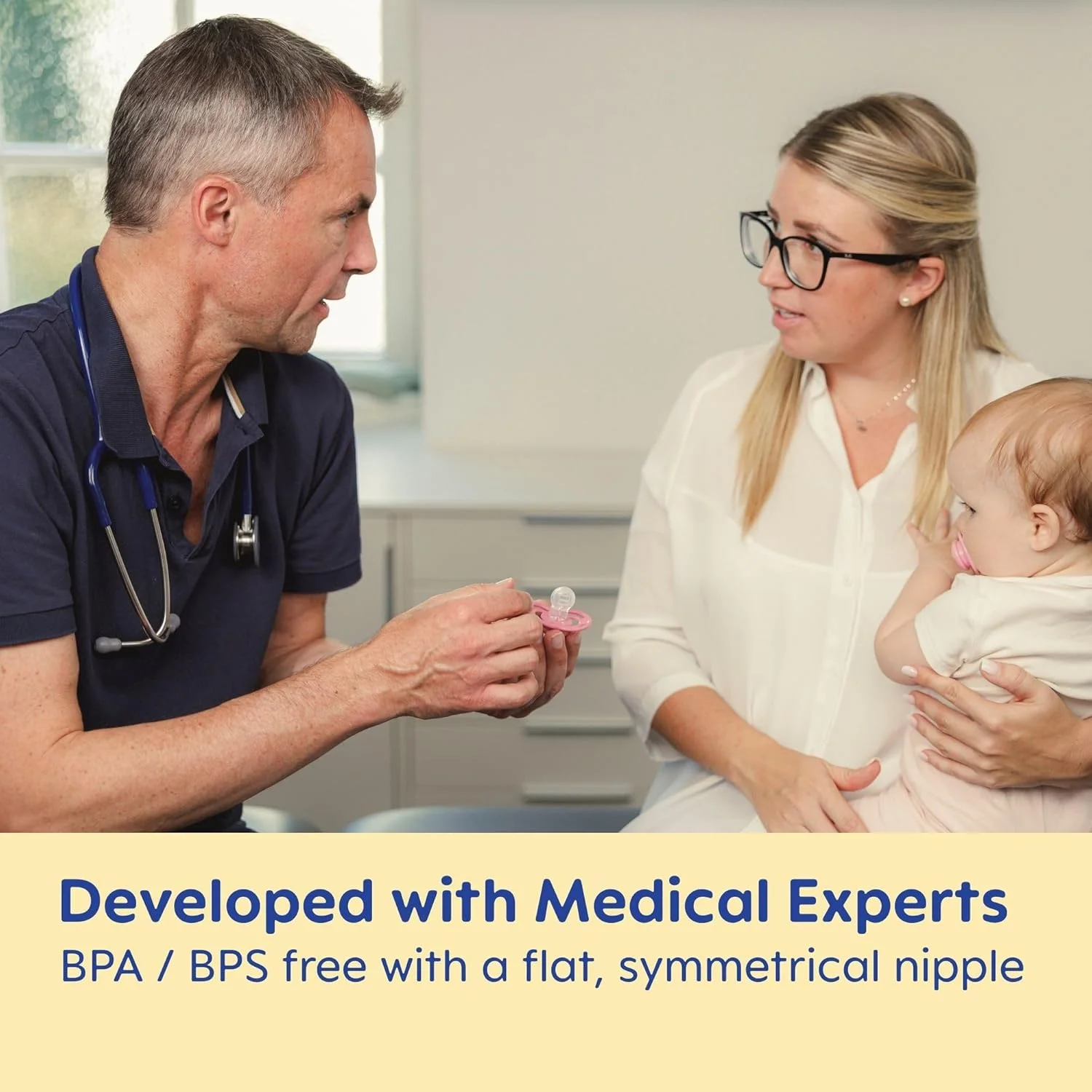 پستانک سیلیکونی چاپی MAM Air - دخترانه - 6+ ماه 2 عددی پستانک سیلیکونی چاپی MAM Air - دخترانه - 6+ ماه 2 عددی