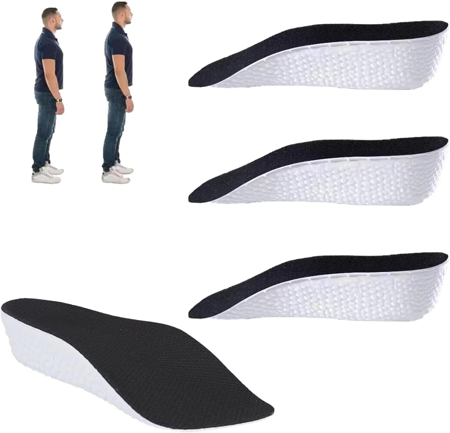 کفی افزایش قد فوم حافظه دار راحت برای کفش مردانه و زنانه، بالشتک پاشنه جذب شوک، تسکین دهنده پا (2 جفت) (3.5 سانتی متر)