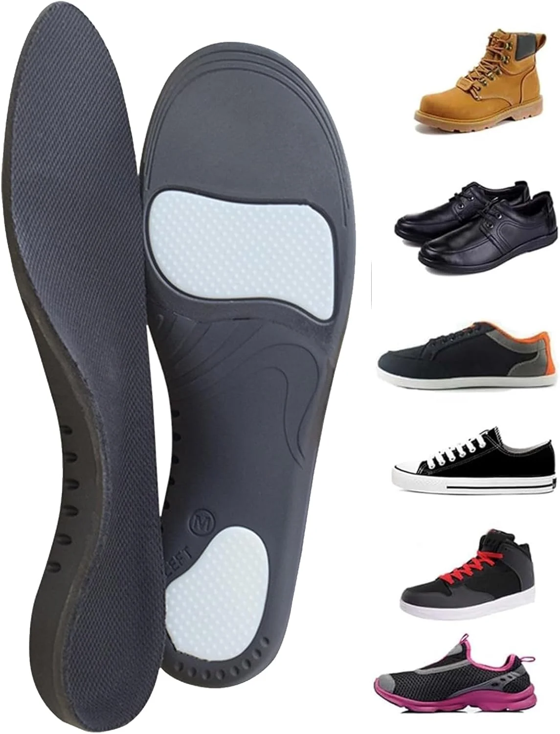 کفی طبی ارتوپدی - درج های جذب شوک برای کفش، کفی های پشتیبانی قوس پا برای مردان و زنان، کفی های راحت برای چکمه کار کفی طبی ارتوپدی - درج های جذب شوک برای کفش، کفی های پشتیبانی قوس پا برای مردان و زنان، کفی های راحت برای چکمه کار