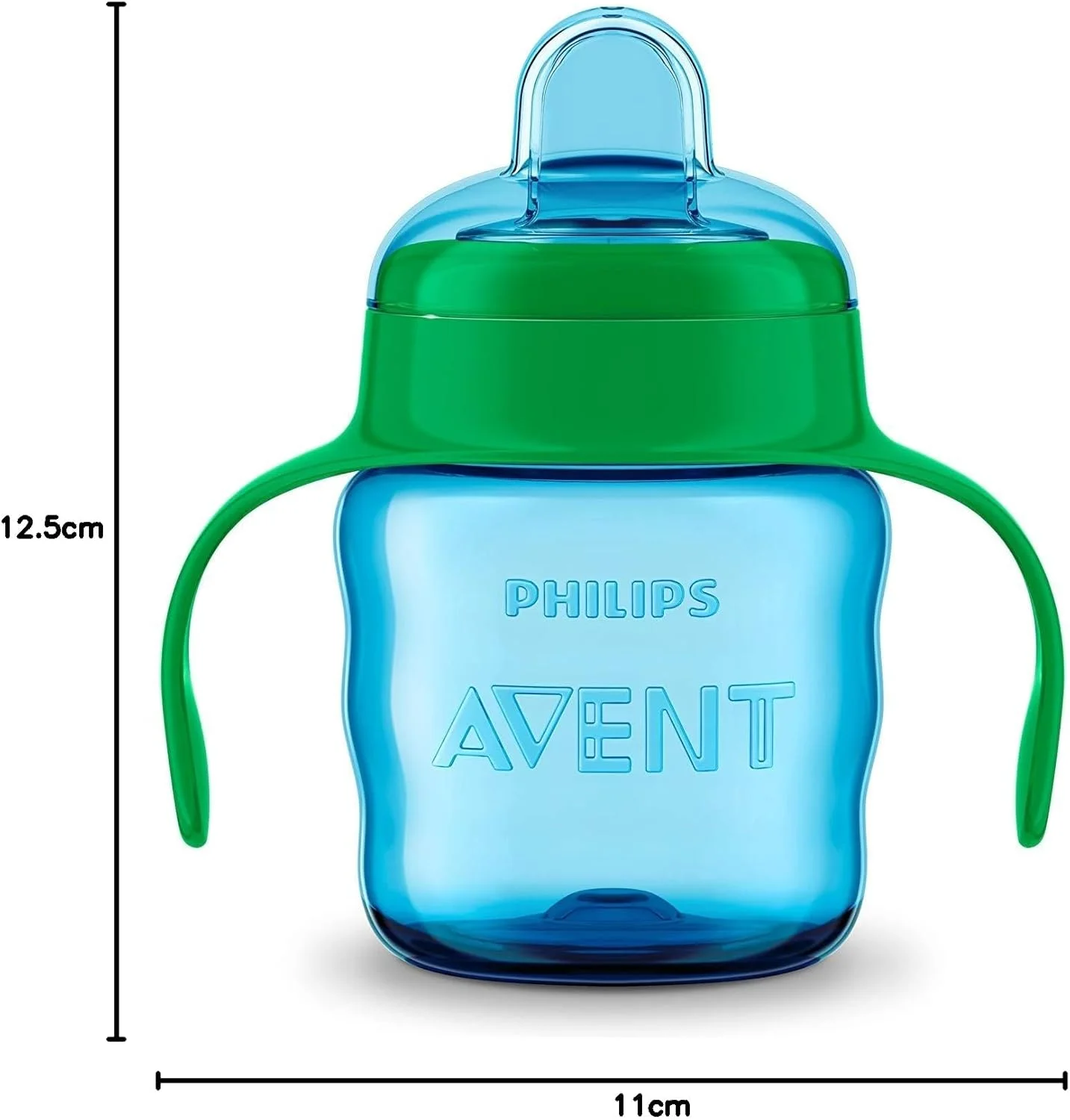 فنجان آموزشی کودک دسته دار 200 میلی لیتری فیلیپس اونت مدل Easy Sip - آبی/سبز - SCF551/15