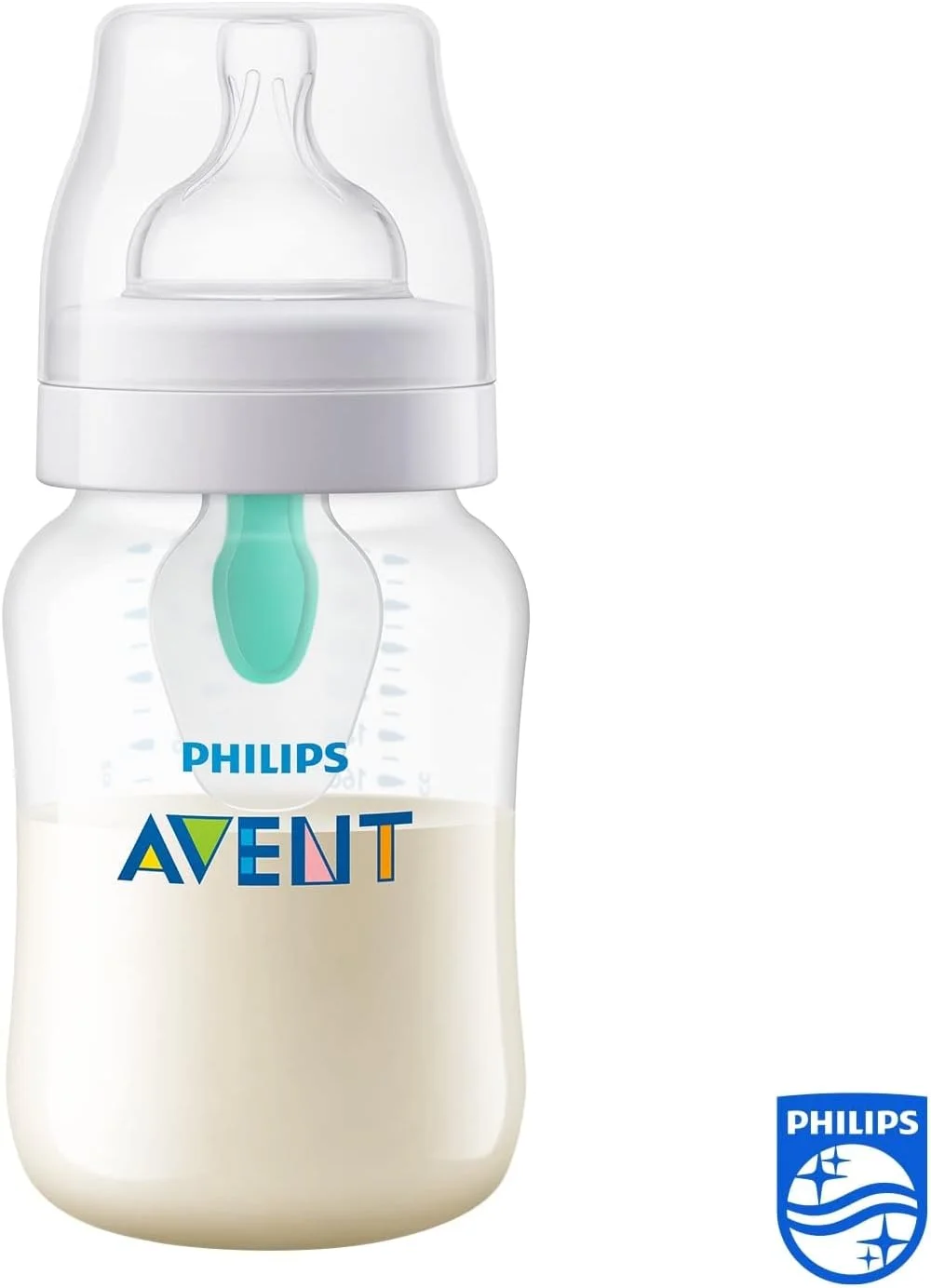 شیشه شیر ضد نفخ Philips Avent با دریچه هوا، 125 میلی لیتر، بسته 1 عددی، شفاف