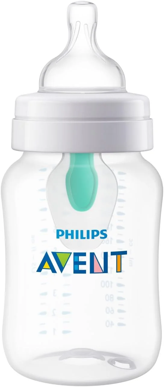 شیشه شیر ضد کولیک نوزاد Philips Avent با دریچه AirFree، شفاف، 9 اونس، بسته 4 عددی، SCF403/44 شیشه شیر ضد کولیک نوزاد Philips Avent با دریچه AirFree، شفاف، 9 اونس، بسته 4 عددی، SCF403/44