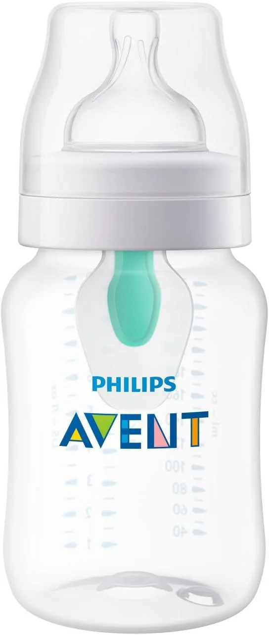 شیشه شیر ضد کولیک نوزاد Philips Avent با دریچه AirFree، شفاف، 9 اونس، بسته 4 عددی، SCF403/44 شیشه شیر ضد کولیک نوزاد Philips Avent با دریچه AirFree، شفاف، 9 اونس، بسته 4 عددی، SCF403/44