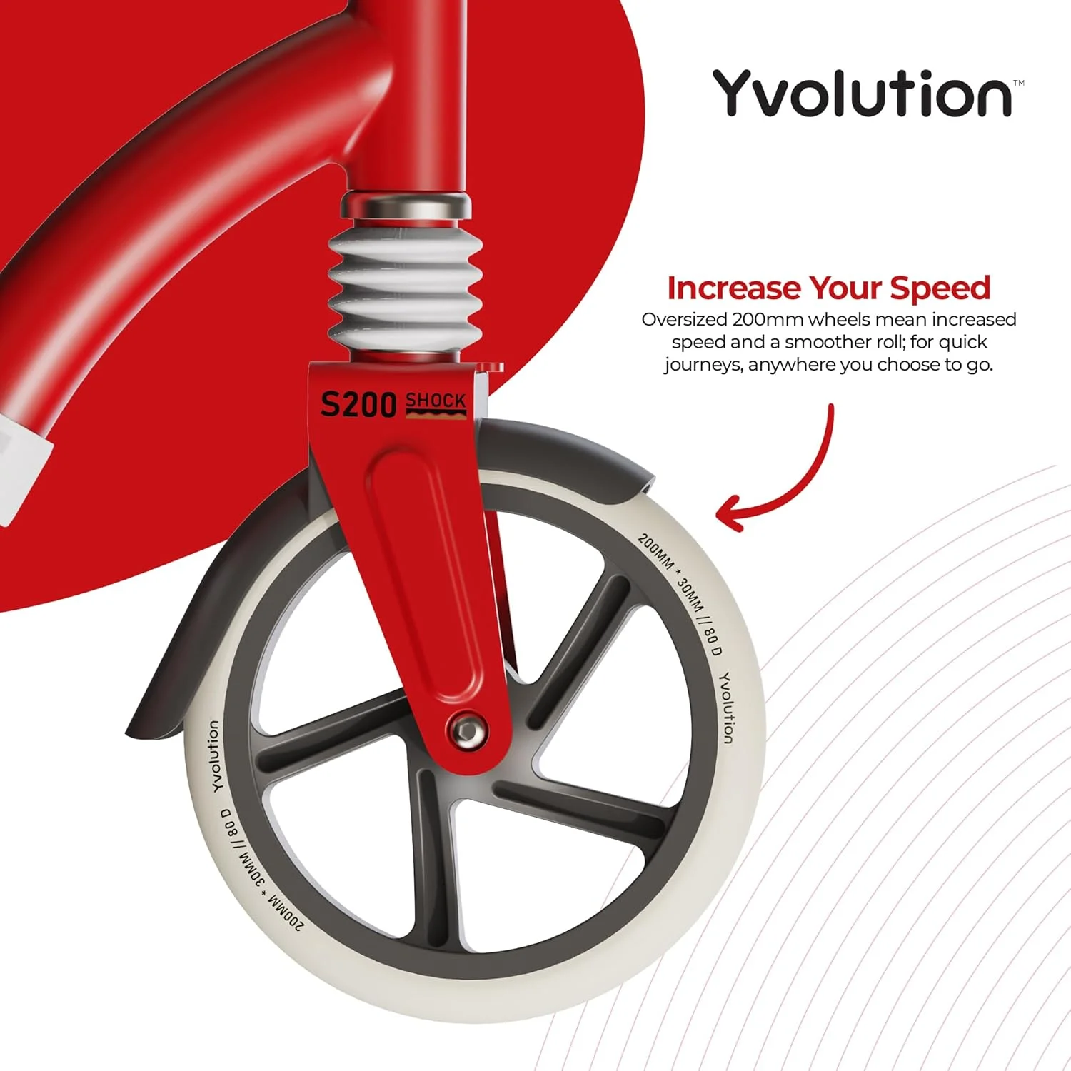 اسکوتر دو چرخ Yvolution S200 قرمز - اسکوتر تاشو سبک وزن برای کودکان 5 سال به بالا | ترمز عقب، فرمان قابل تنظیم، بند حمل آسان (YS54R2) اسکوتر دو چرخ Yvolution S200 قرمز - اسکوتر تاشو سبک وزن برای کودکان 5 سال به بالا | ترمز عقب، فرمان قابل تنظیم، بند حمل آسان (YS54R2)