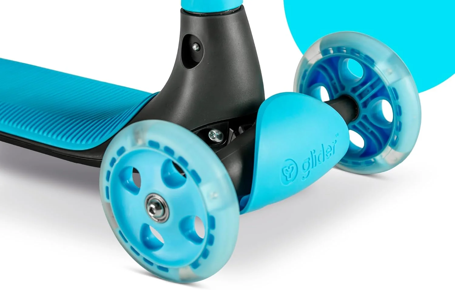 اسکوتر کودکانه Yvolution Glider KIWI – مناسب برای سنین 3 تا 8 سال | اسکوتر 3 چرخ، فرمان قابل تنظیم، چرخ‌های LED، عرشه پهن، فرمان متمایل به پهلو و طراحی تاشو