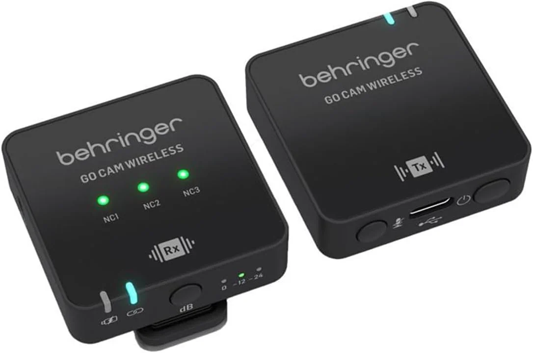 سیستم میکروفون بی سیم دیجیتال گیره ای Behringer GO CAM برای تولیدکنندگان محتوا (GO CAM Wireless) سیستم میکروفون بی سیم دیجیتال گیره ای Behringer GO CAM برای تولیدکنندگان محتوا (GO CAM Wireless)